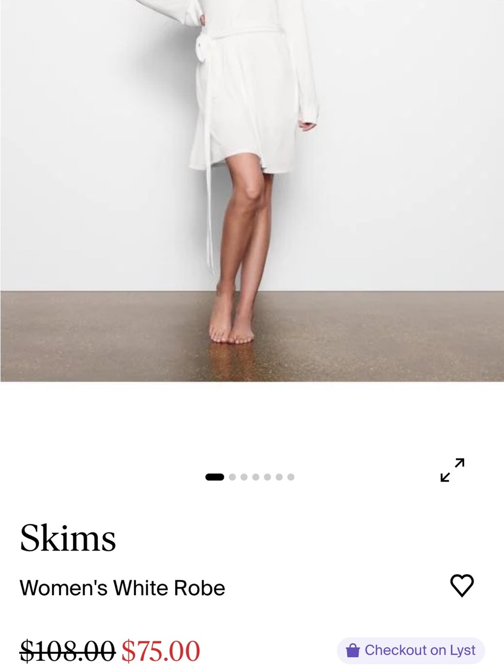 SKIMS White Tie-Waist Swim Coverup Robe